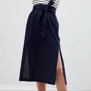 New blue midi skirt